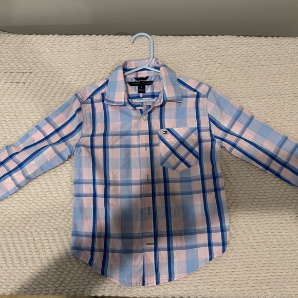 Tommy Hilfiger Other - Tommy Hilfiger Pink & Blue Plaid Button-Down Shirt